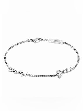SAINT LAURENT YSL logo crystal bracelet
